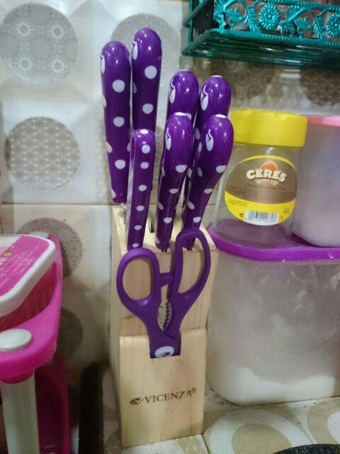 Pisau Set Polkadot / Knife Set Polkadot Vicenza V918kp