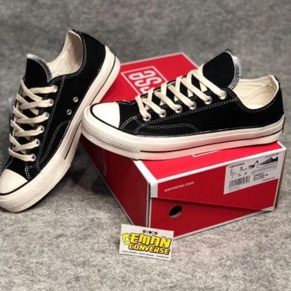 SEPATU CONV3RSEE 70s LOW BLACK WHITE IMPORT MADE IN VIETNAM