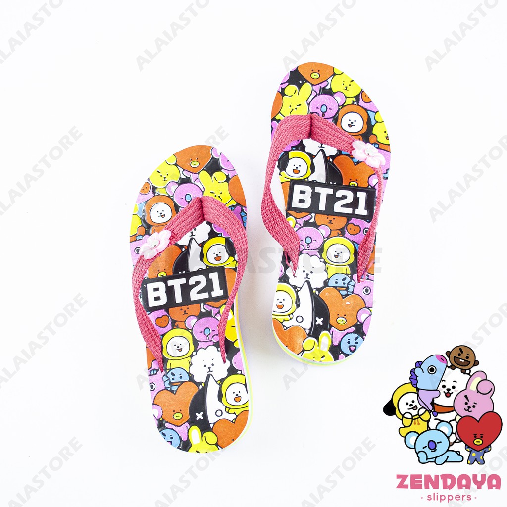 Sandal jepit anak BT21 Hak Zendaya 26 - 35 / sendal jepit anak perempuan