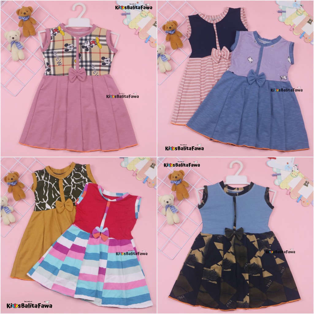 Dress Lala uk. 3-4 th / Dress Balita Dress Anak Cewek Dress Import Dress Yukensi Dress Anak Murah