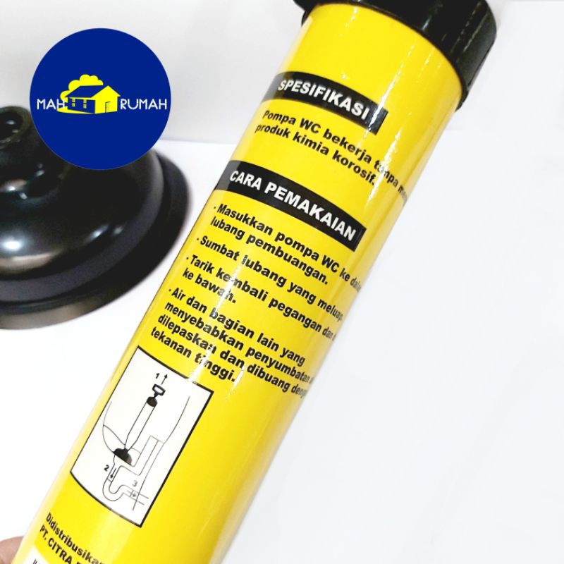 SUCTION PUMP Drain Buster Alat Sedot Kakus POMPA WC Toilet Wastafel 2in1 - HASSTON PROHEX
