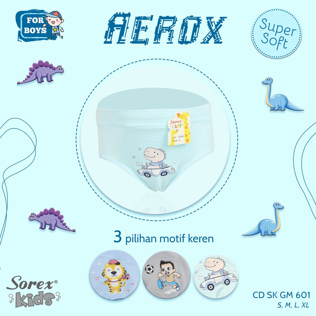 2 PCS CELANA DALAM SOREX KIDS BOY / SOREX KIDS BOYS UNDERWARE