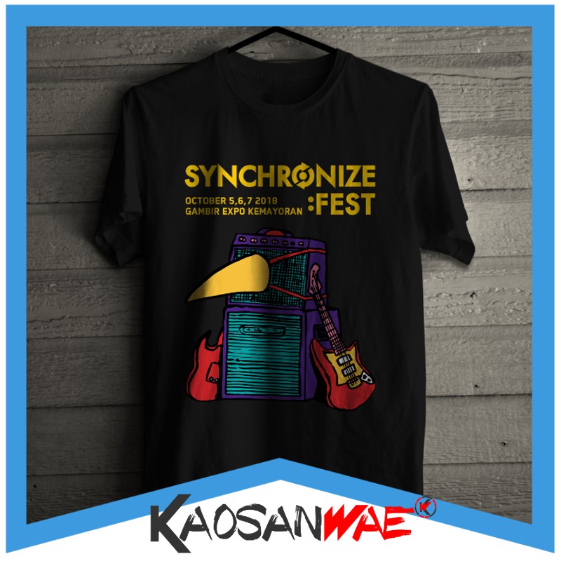 Kaos Synchronize Fest 03 Musik Festival Multi Genre Oktober 2018 Tshirt KaosanWae