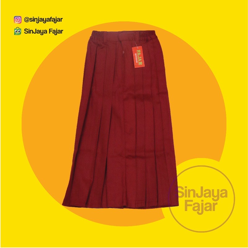 Rok Panjang SD Rempel Merah Seragam Sekolah FAJAR