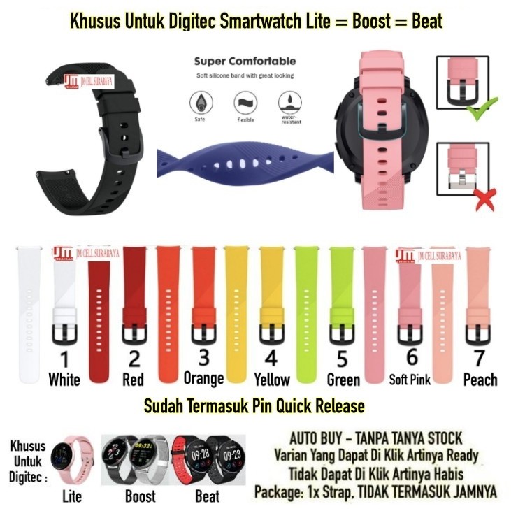 Tali Jam Strap Digitec Smartwatch Lite / Boost / Beat - Sport Rubber