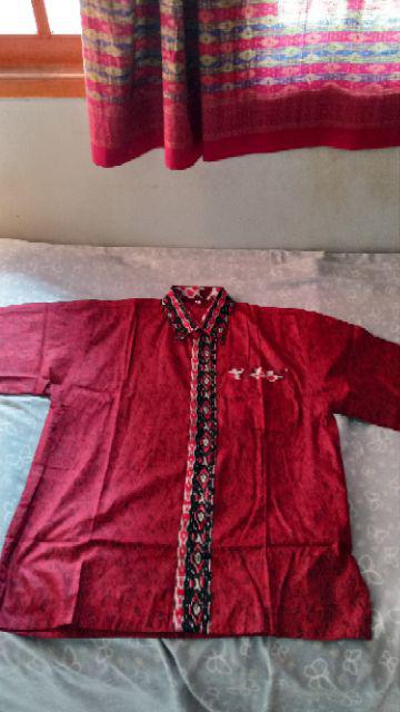 Bswart Batik Hrb026 Kenongo Hem Pendek Padi Pekalongan M L Xl Batik Pria Murah Modern Grosir Eceran