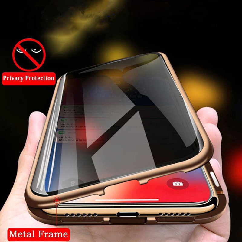 Kaca Magnetik Dua Sisi Anti Peeping Untuk Iphone 11 Pro Max Xs Max Xr Ix Iphone 7 Plus I6 I8