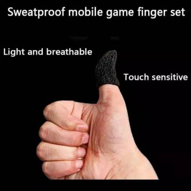 (Terima Cod)Sarung Tangan Game  Jempol kiri kanan Sweatproof Finger cots (Dikirim Dari Jakarta)