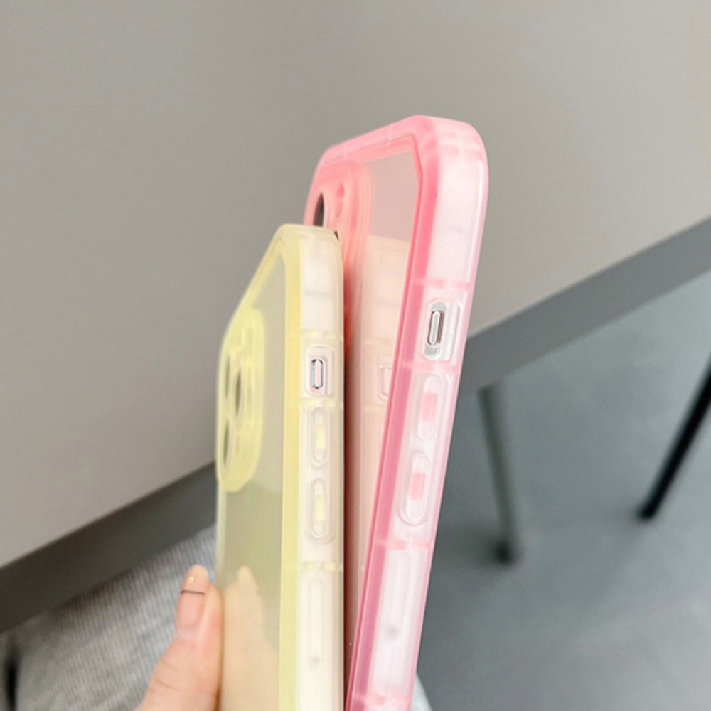 Soft Case Stand Holder Transparan Tahan Banting Untuk iPhone 11 12 13 Pro Max XS Max XR X 6 6s 7 8 Plus SE 2 3