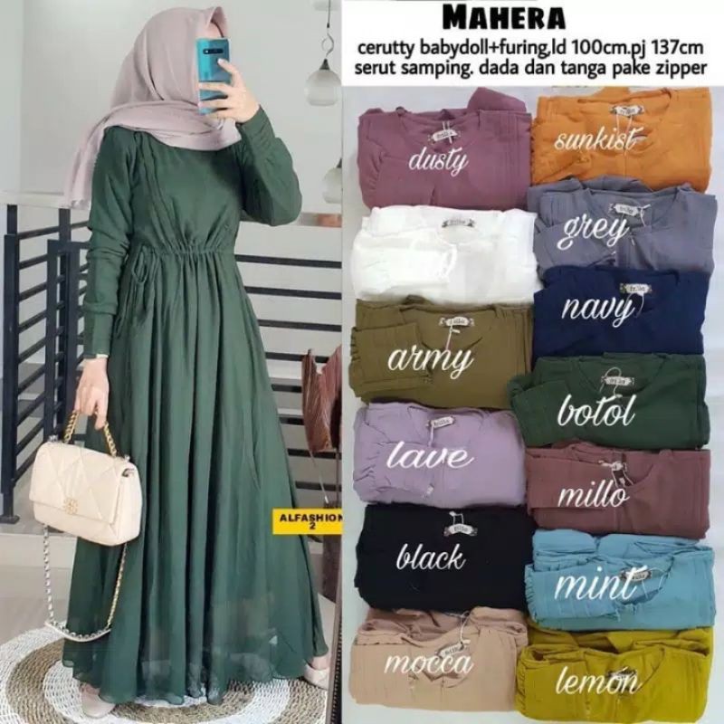 PROMO Mahera maxy / gamis ceruty baby doll