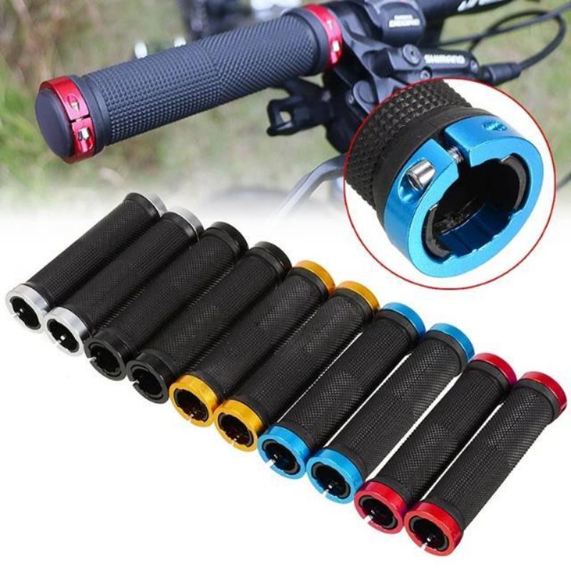 HAND GRIP SEPEDA DOUBLE LOCK HANDGRIP KARET PEGANGAN STANG HANDLEBAR HANDFAT WARNA SEPEDA MTB SELI LIPAT FOLDING BIKE FEDERAL grip sepeda