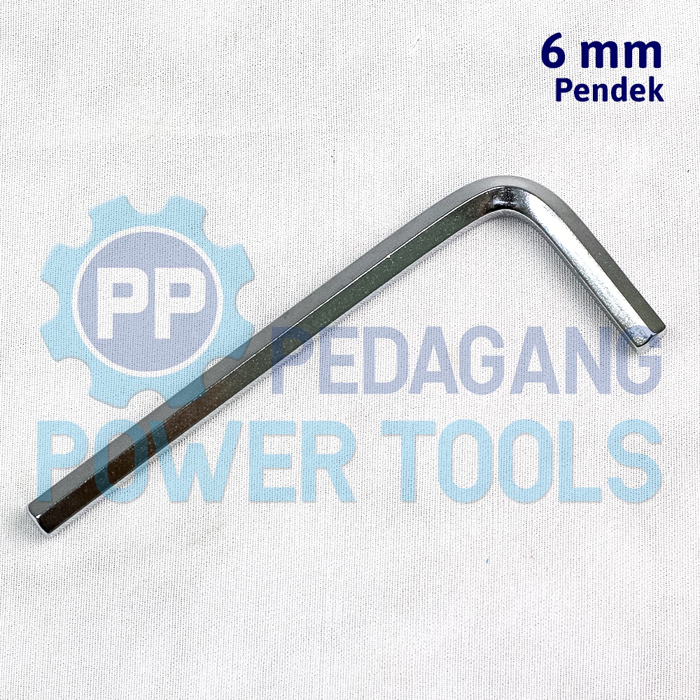 MOLLAR SATUAN 6 MM FLAT KUNCI L PENDEK SHORT HEX KEY WRENCH HEXAGONAL