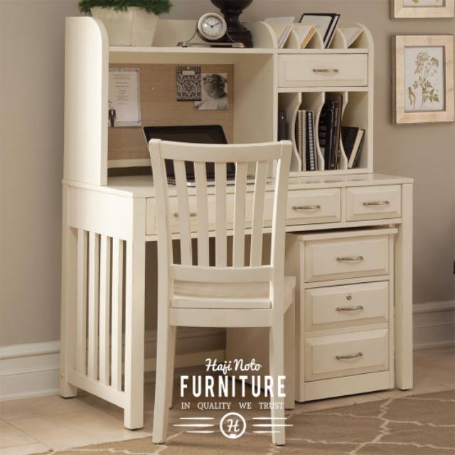 Furniture Meja Belajar - Meja Belajar Minimalis Putih Ducit