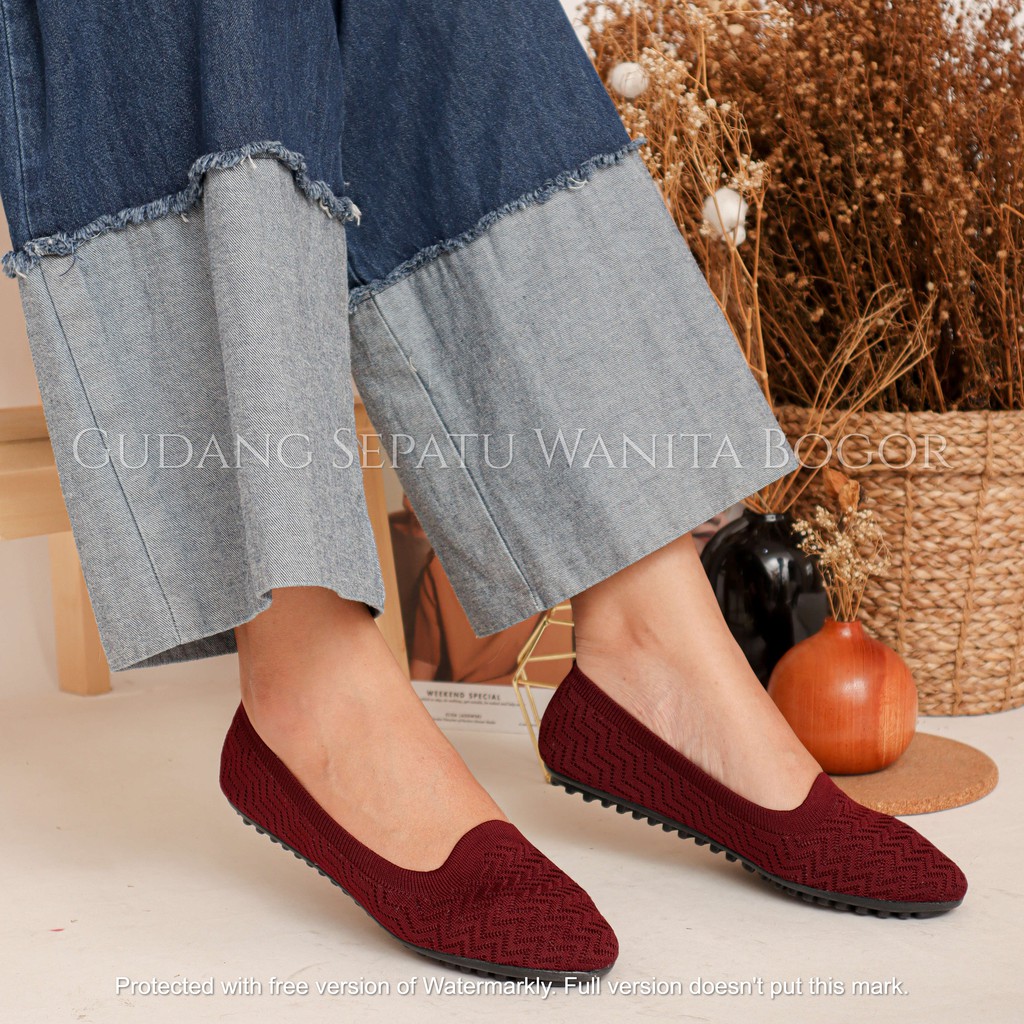 Gratica Sepatu Wanita Flat Shoes Rajut Dreyse 64