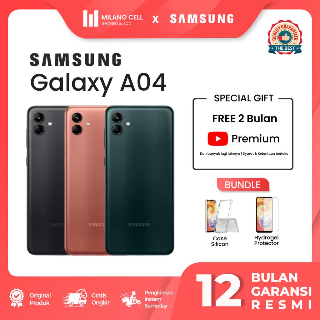 Samsung Galaxy A04 3/32GB &amp; 4/64GB Android 12 One UI Core Garansi Resmi