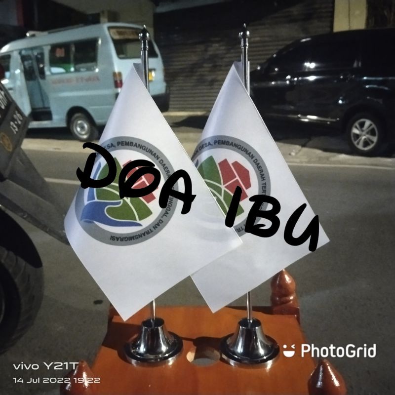 

best seller tiang stenlis meja+bendera meja custom