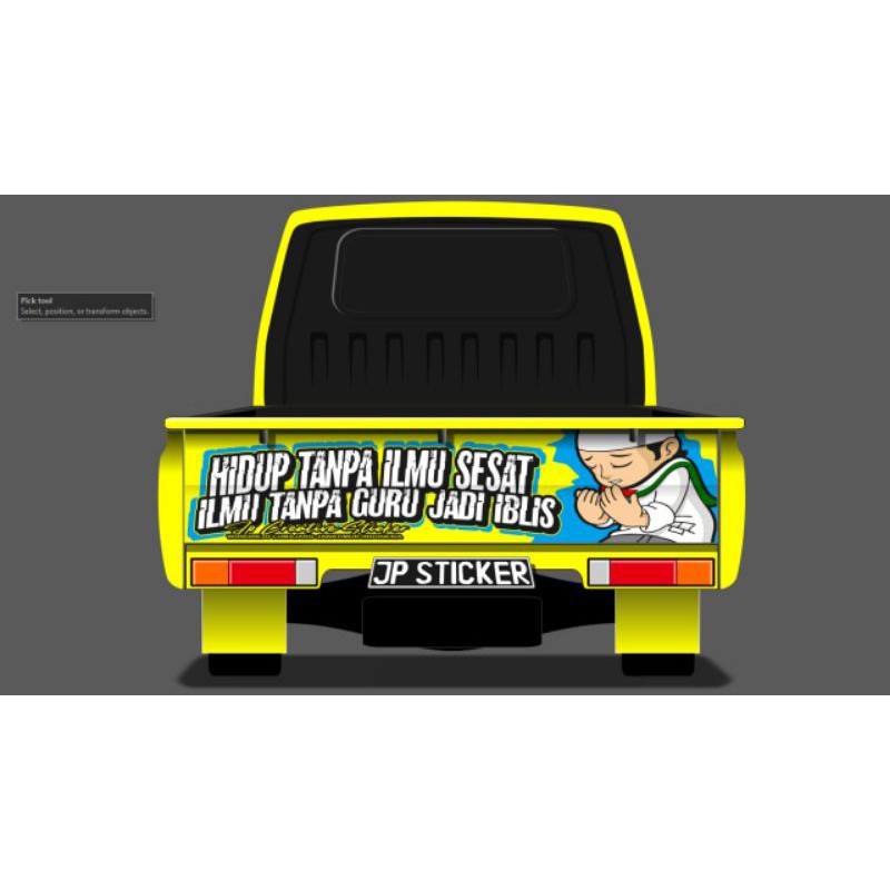 STICKER DECAL MOBIL L300 BAGIAN BAK BELAKANG