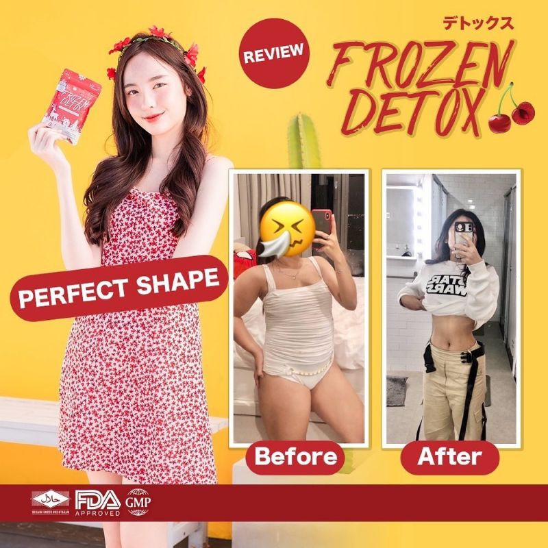 FROZEN DETOX 100% ORIGINAL THAILAND HALAL BARCODE GLUTA PELANGSING DIET 60 KAPSUL - JOJU COLLAGEN