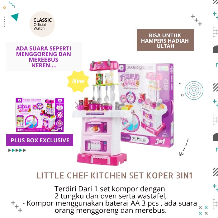 Mainan Anak Perempuan Cewek Hampers Hadiah Ulang Tahun Anak Lucu Ultah Anak Cewek Kitchen Set BT85