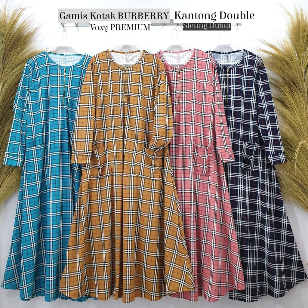 Gamis Busui Jumbo 2 Kantong Burbery ( Real Pick) Matt Voxy