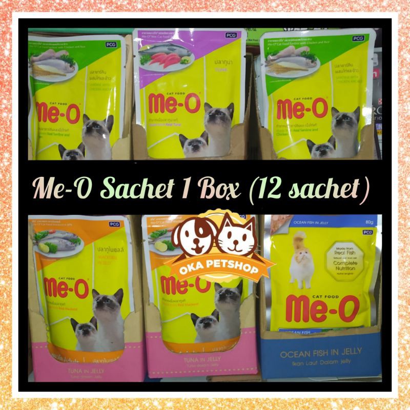 Me-O Sachet All Varian 1 dus (12 sachet) Makanan Kucing