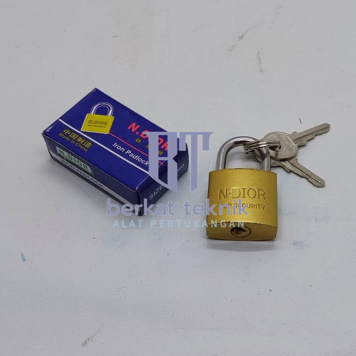 gembok koper kuning ndior  25mm