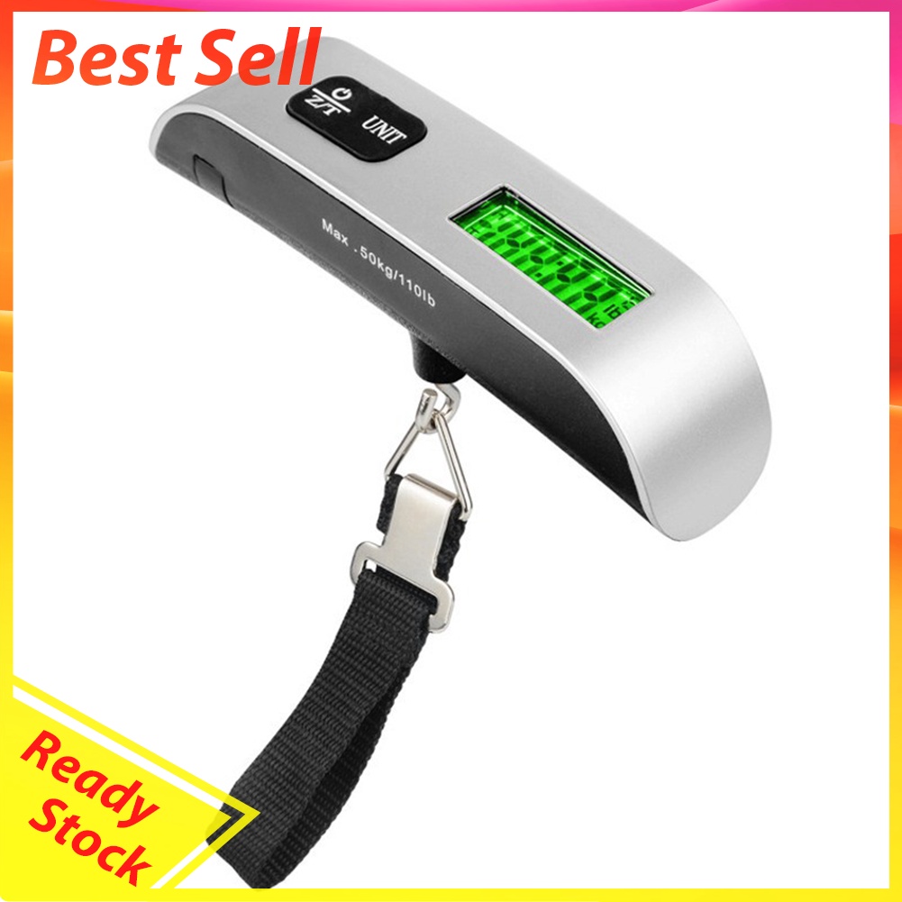 50kg LCD Digital Electronic Luggage Scale Portable Suitcase Hanging Weight
