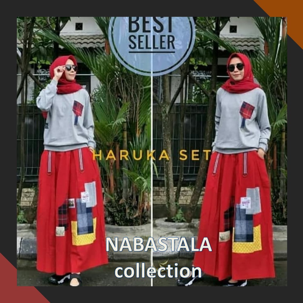 BAJU SETELAN MUSLIM  BLOUSE ROK SET