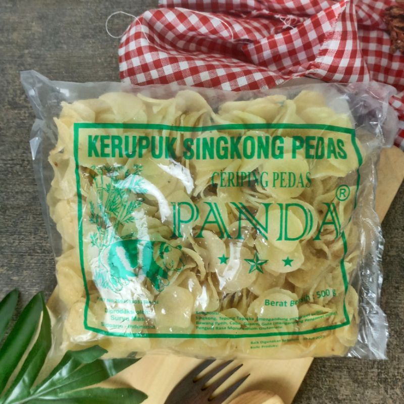 

KERUPUK SINGKONG CERIPING CAP PANDA 500GR