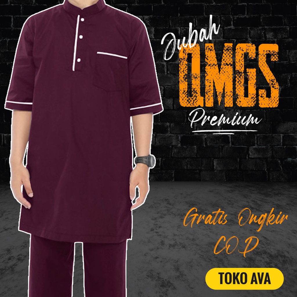 Pakaian Baju Muslim Jubah Gamis Kasual Setelan Celana Terbaru Laki Laki Pria Dewasa Lengan Pendek Wa