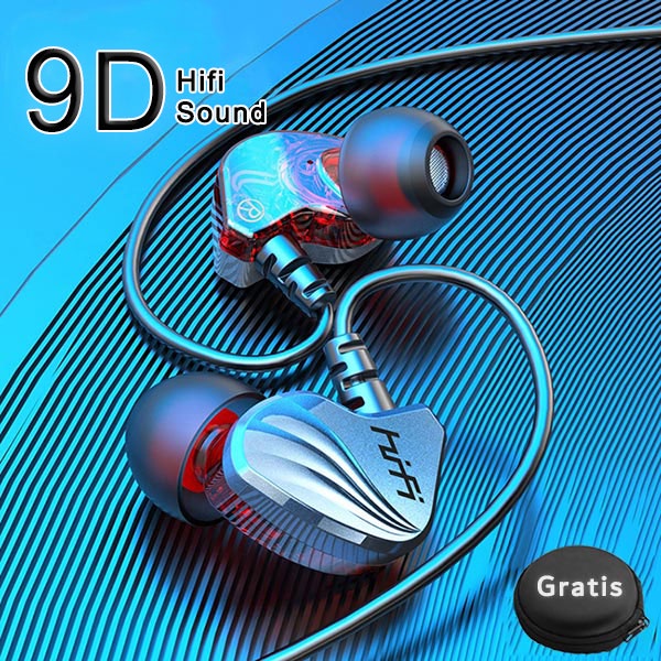 Headset Gaming Sport Music 9D Surround Stereo Bass Hifi dengan Mic Earphone Gaming Headphone Gaming Android Murah Handsfree Noise Cancelling &amp;Xiaomi Earphones 3.5mm Jack&amp;Huawei