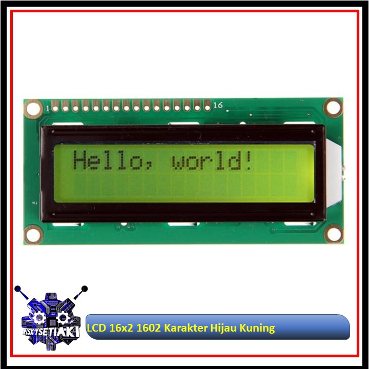 LCD 16x2 1602 Karakter Hijau Kuning