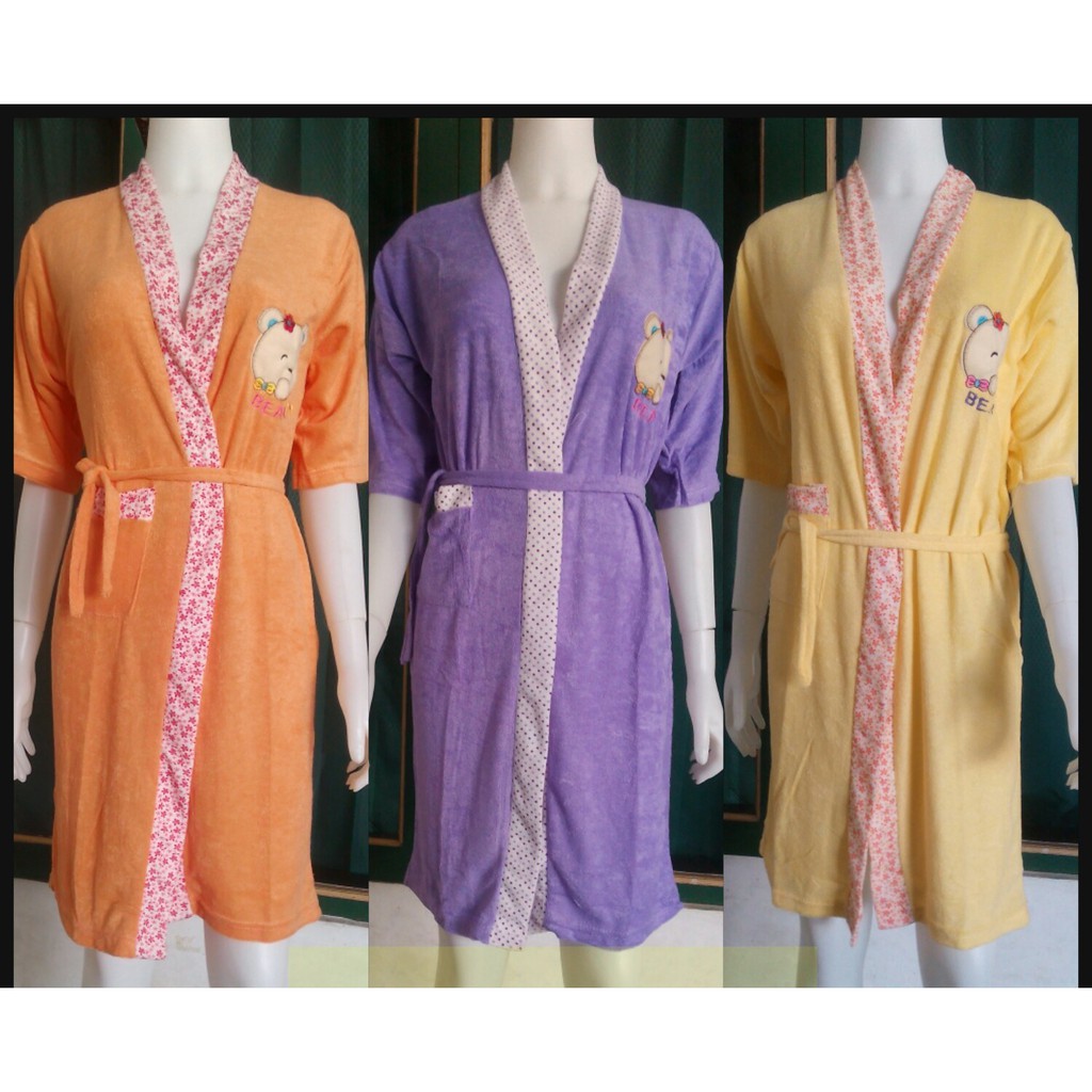  handuk  kimono polos handuk  mandi  renang  model baju  dewasa 