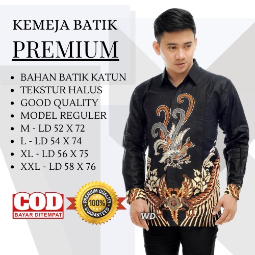 Atasan Kemeja Batik Pria Dewasa Lengan Panjang Baju Kondangan Kerja Kuliah Pakaian Pria Premium Termurah Berkualitas