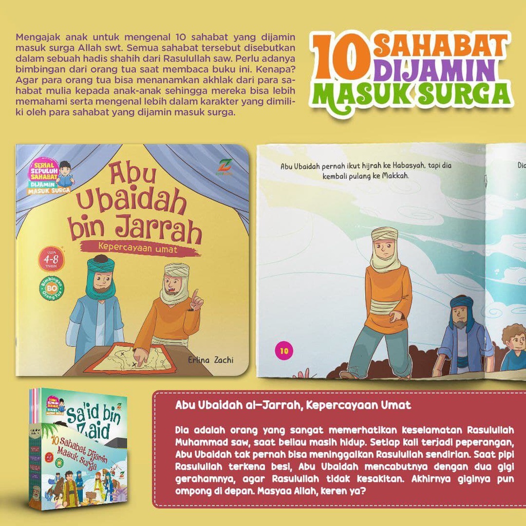 10 Sahabat Dijamin masuk Surga buku cerita anak islami