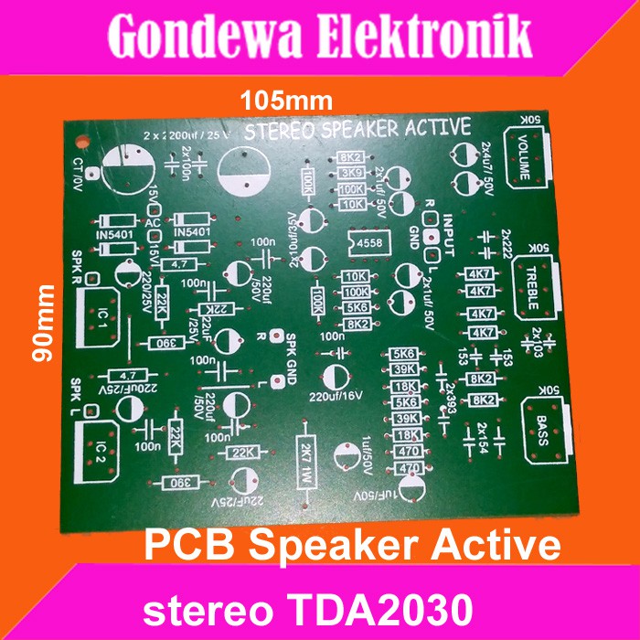 PCB speaker aktif TDA2030