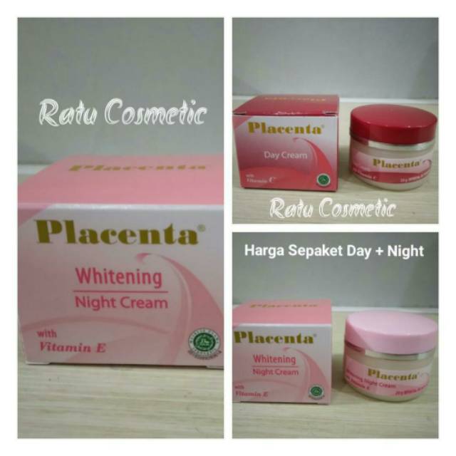 Placenta Cream Siang + Malam 20 Gr