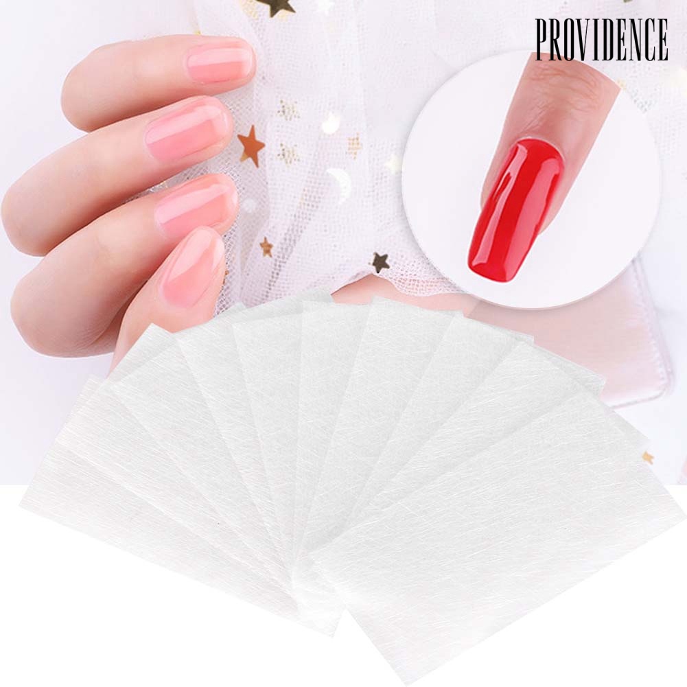 Providence 10Pcs No Paper Holder Quick Nail Art Extension Fiberglass Fiber Film Builder