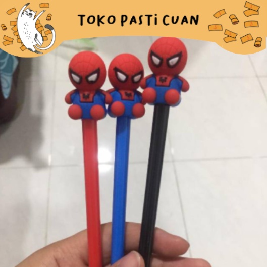

pulpen pena gel karakter superhero marvel spiderman 4/8/12 pcs keperluan anak sekolah bisa COD pen lucu imut bolpen cantik unik elegan import