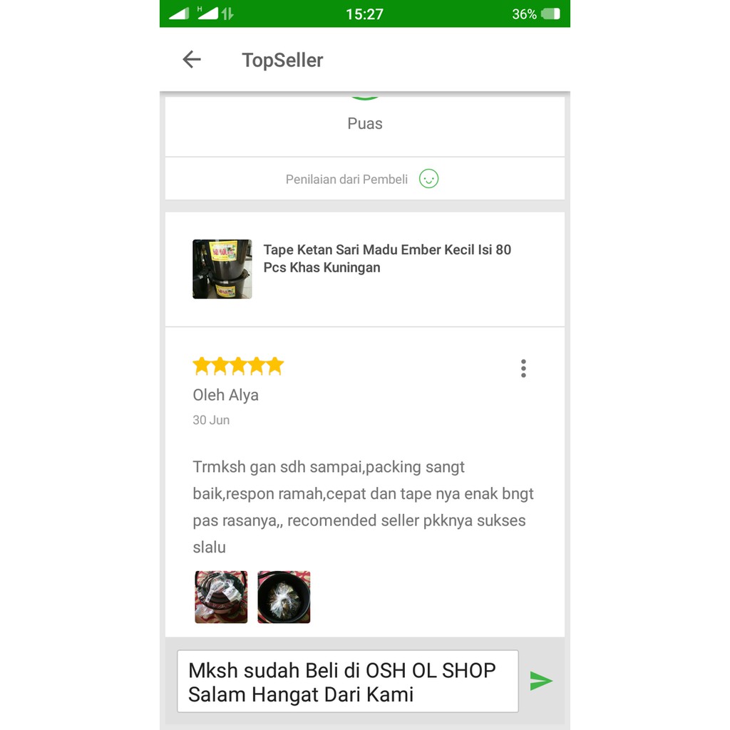 

Tape Ketan Sari Madu Ember Besar Isi 100 Pcs Khas Kuningan