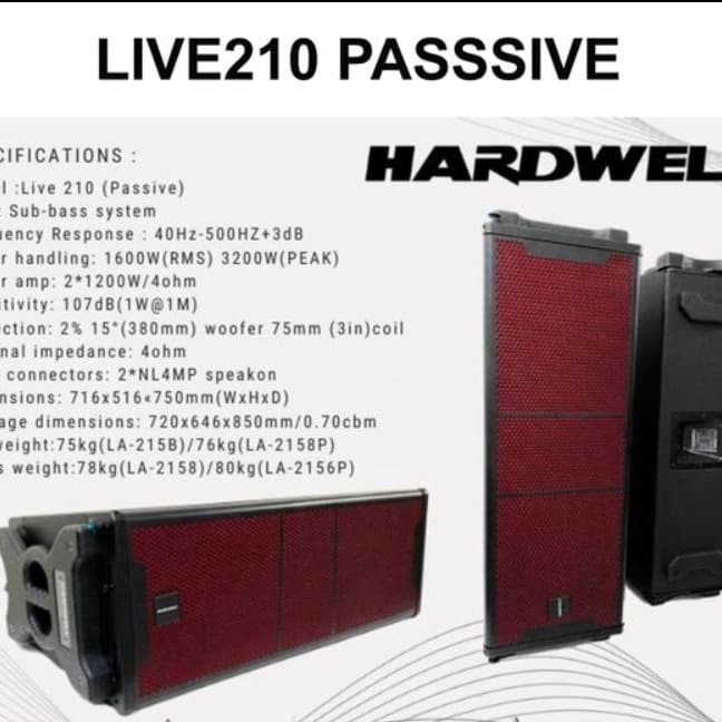 SPEAKER LINE ARRAY HARDWELL LIVE 210 ORIGINAL LIVE210