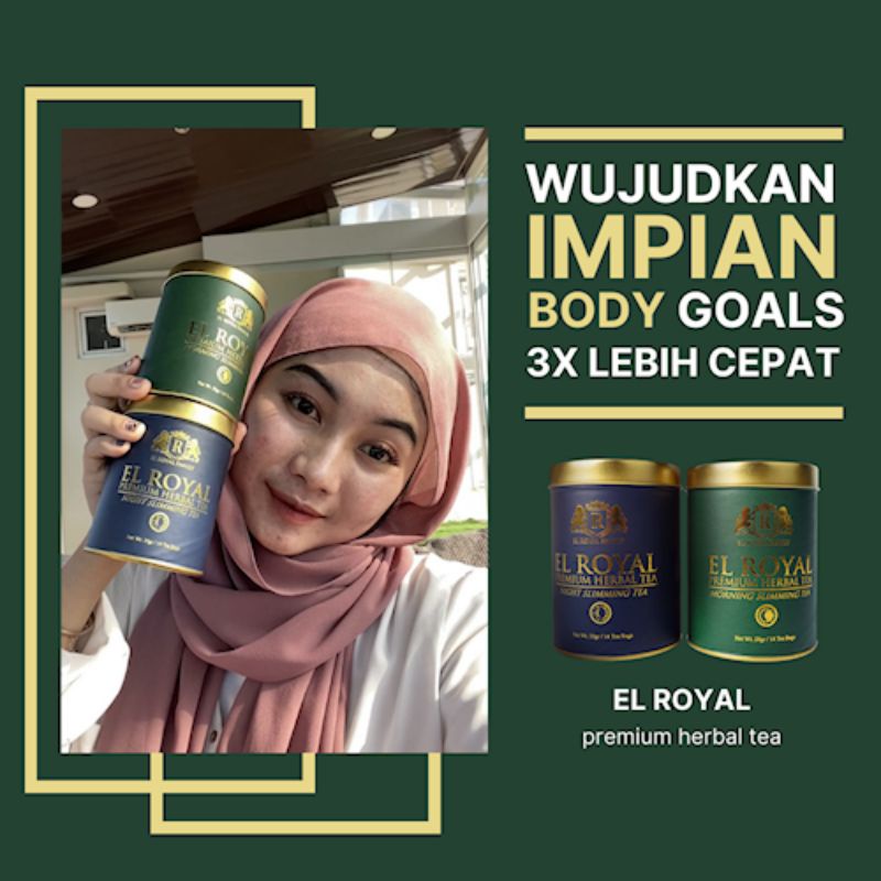 Minuman pelangsing El royal Premium Tea Original / Teh Pelangsing siang & malam (1 paket)
