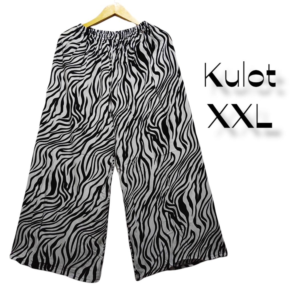 celana kulot rayon bali premium motif zebra