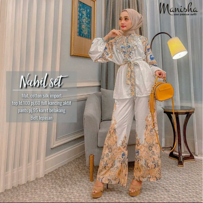 Terbaru setelan set wanita Nabila set premium