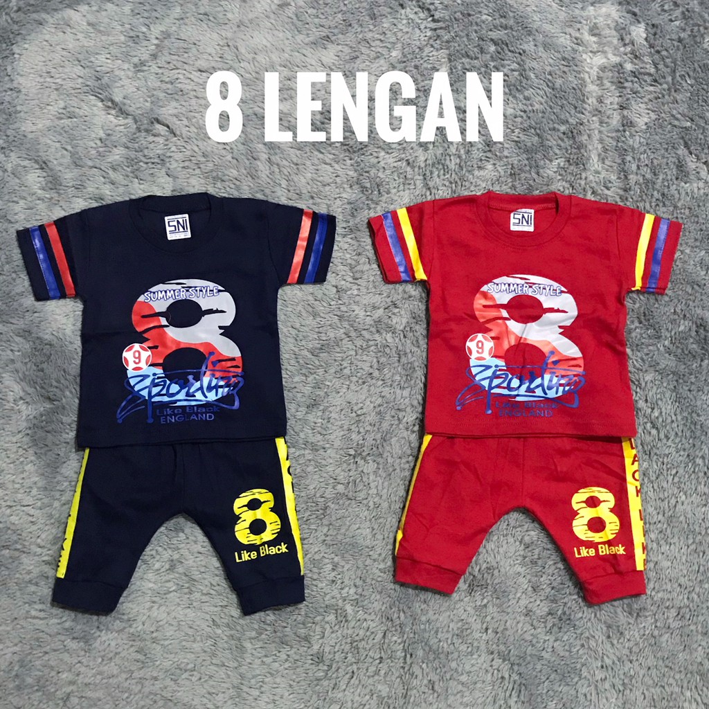 Setelan Pergi Oblong Bayi Babyphoria Berbagai Motif