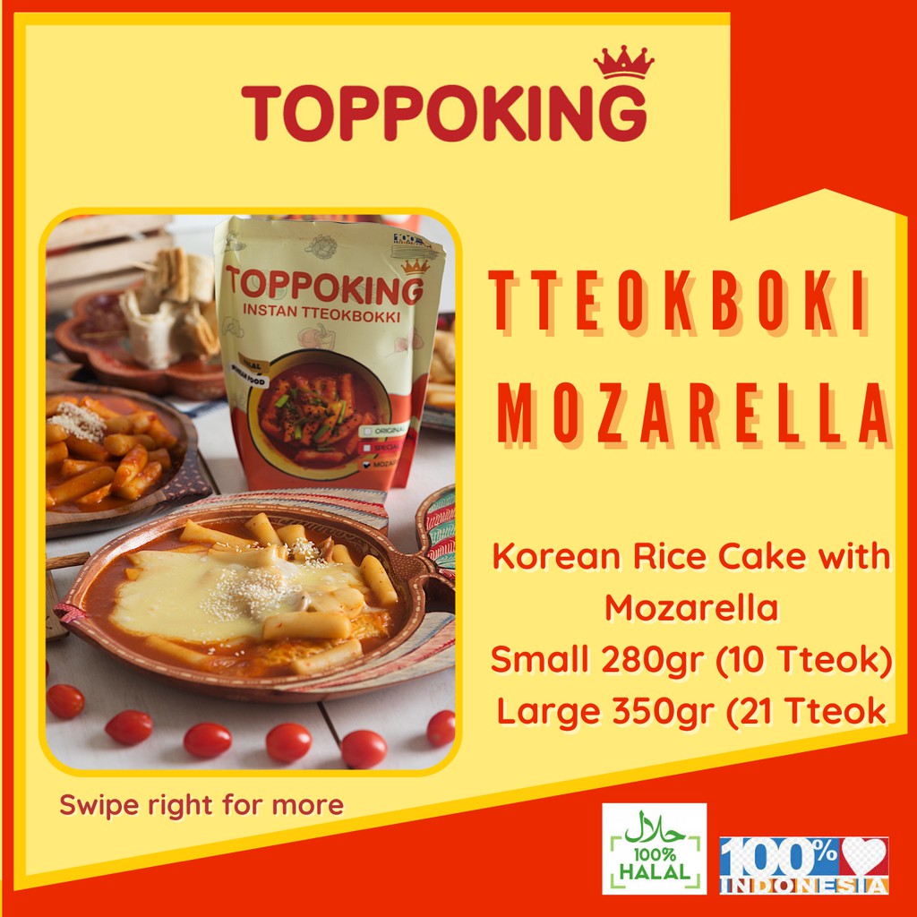 TTEOKBOKKI MOZARELLA / TOPOKI INSTAN HALAL / TOPPOKI / TOPOKKI / TOPPOKING / MAKANAN INSTAN