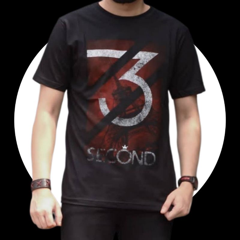 BAJU KAOS TSHIRT T SHIRT DISTRO FASHION PRIA COWOK LAKI LAKI DEWASA THREE SECOND 3SECOND THREESECOND