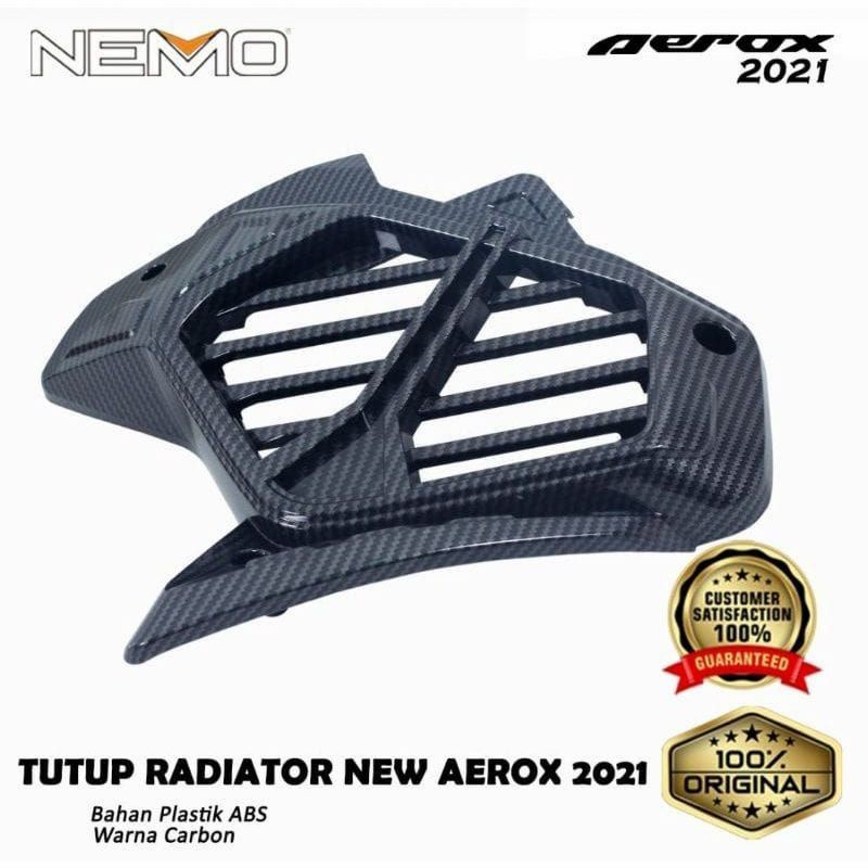 COVER TUTUP RADIATOR KARBON AEROX NEW CONNECTED 155 2020 NEW KARBON NEMO