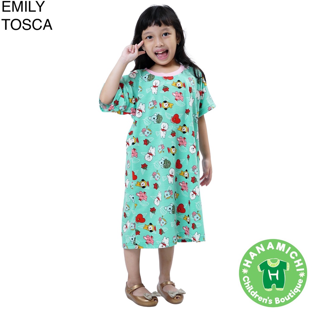 Hanamichi EMILY Dress Anak Full Print Lengan Pendek