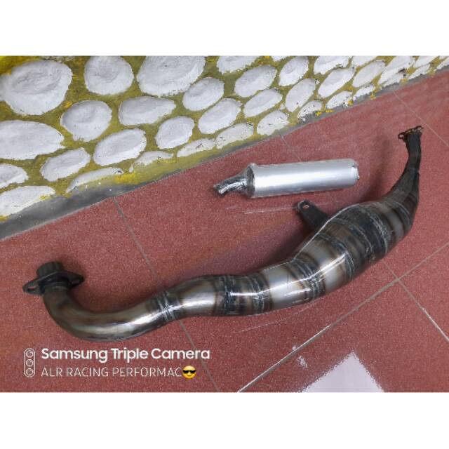 Kenalpot Racing FizR Kolong Cobra Non Underbone / Underbone Bahan Plat N" Ful Stenlis Suara Super Ga